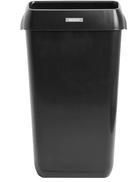 Katrin Abfalleimer 25 L, Abfalleimer mit Deckel, schwarz